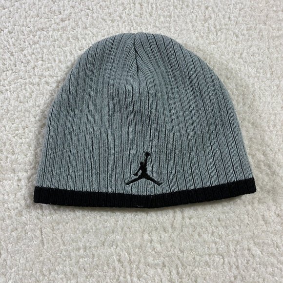 Jordan Accessories Air Jordan Beanie Hat Unisex Gray Black Logo